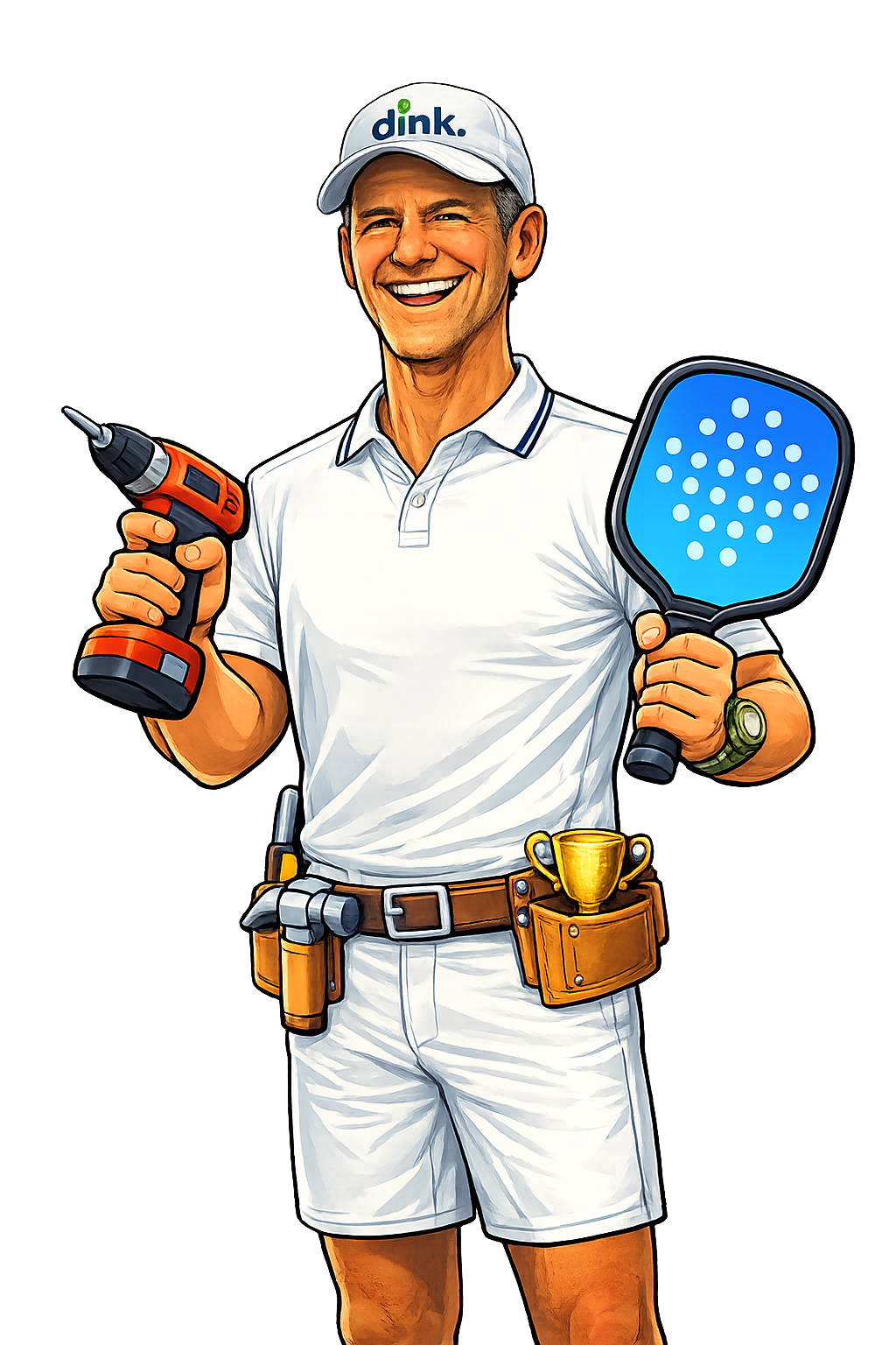 Pickleball builder mascot